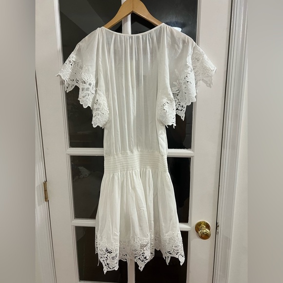 Ramy Brook Ryan Lace Trim Linen Minidress - Size S - NWT - white - Picture 4 of 11